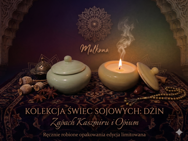 Świeca Sojowa Dżin – Orientalna Magia w Ceramice
